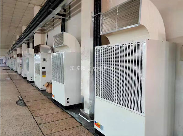 车间降温制热冷回收热泵系统 制热水同时吹冷风